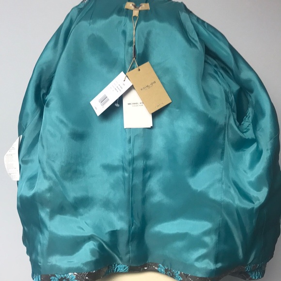 Michael Kors Collection Aqua/Silver Jacket - Picture 6 of 8